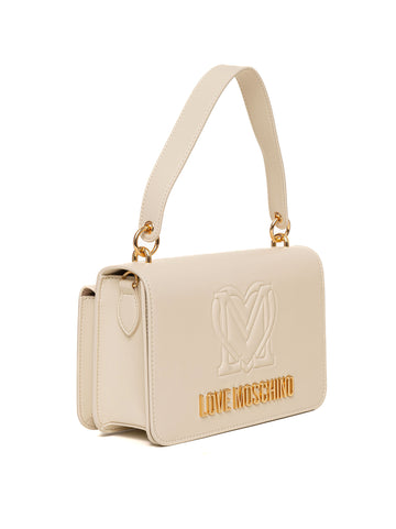 Borsa media Avorio Love Moschino Donna