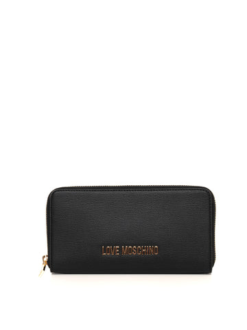 Zip around wallet Black Love Moschino Woman