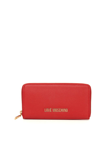 Portafoglio zip around Rosso Love Moschino Donna