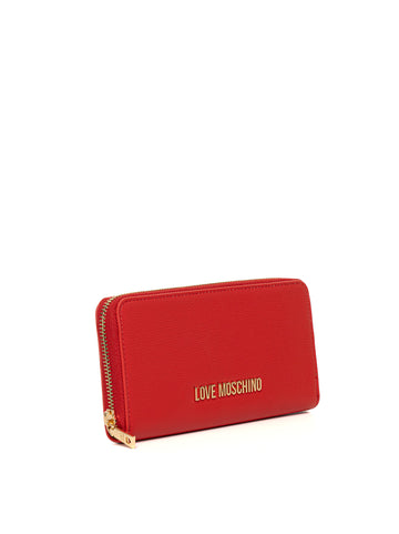 Portafoglio zip around Rosso Love Moschino Donna