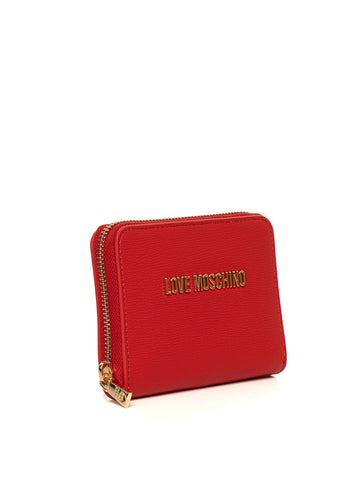 Portafoglio medio Rosso Love Moschino Donna