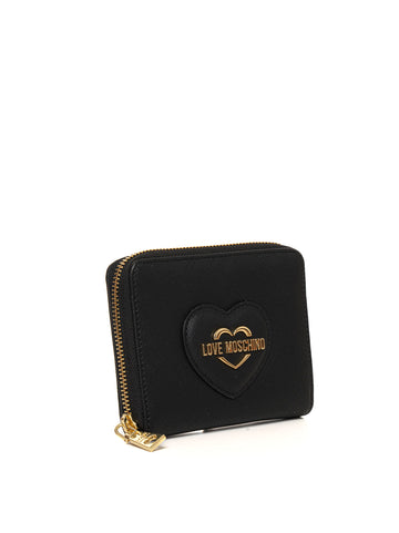 Portafoglio Nero Love Moschino Donna