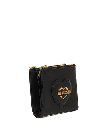 Portafoglio Nero Love Moschino Donna