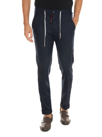 Jogger Pants CARACCIOLO Blue Marco Pescarolo Men