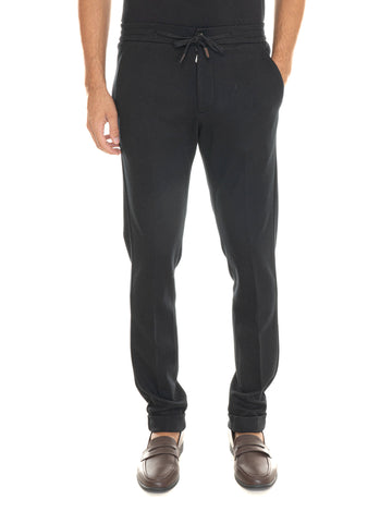 Jogger pants CARACCIOLO Black Marco Pescarolo Men