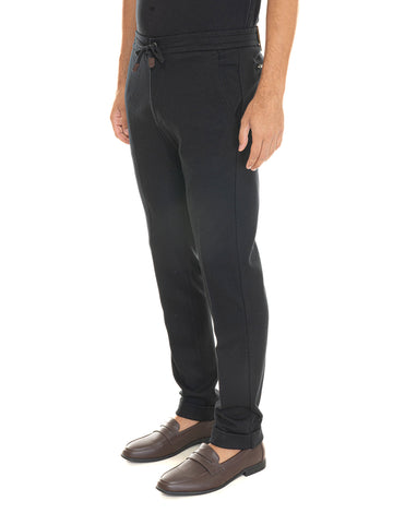 Jogger pants CARACCIOLO Black Marco Pescarolo Men