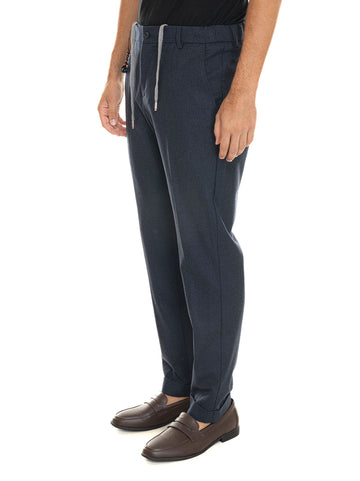 Pantalone modello jogger MANU Blu Marco Pescarolo Uomo