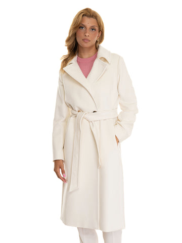 Cappotto lungo Bcollag Bianco Max Mara Studio Donna