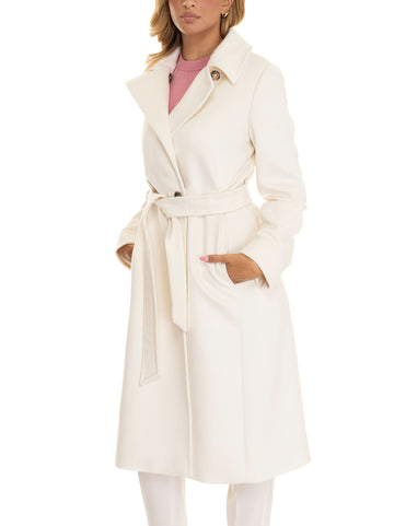 Long Coat Bcollag White Max Mara Studio Donna