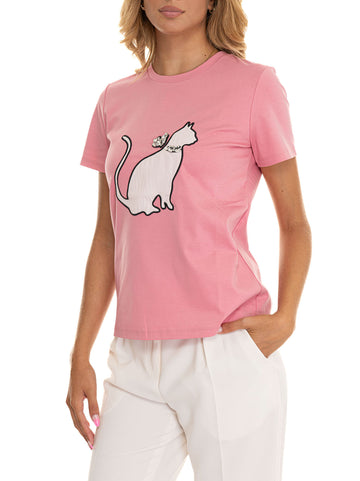 T-shirt Cervino Rosa-bianco Max Mara Studio Donna