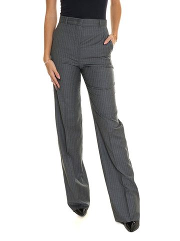 Gong Flannel Trousers Grey Max Mara Studio Women