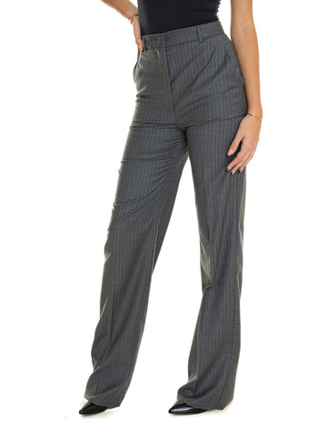 Gong Flannel Trousers Grey Max Mara Studio Women