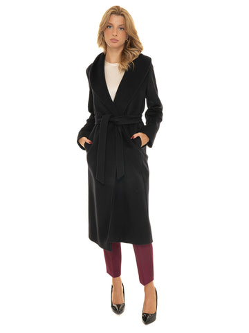 Cappotto lungo Loriana Nero Max Mara Studio Donna