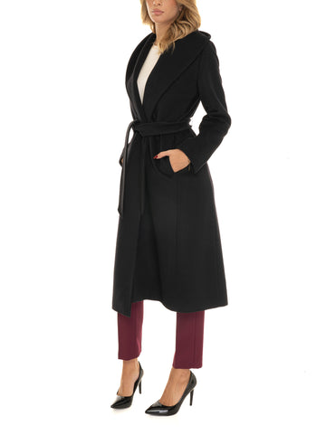 Loriana Nero Long Coat Max Mara Studio Donna