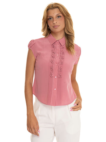 Camicia da donna in seta Nambo Rosa Max Mara Studio Donna