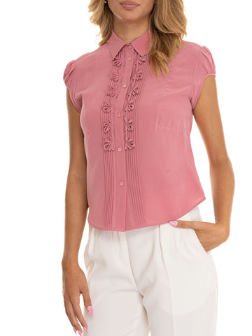 Camicia da donna in seta Nambo Rosa Max Mara Studio Donna