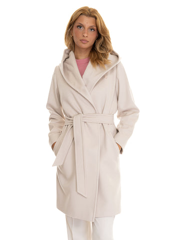 Newmang Wool Coat White Max Mara Studio Women