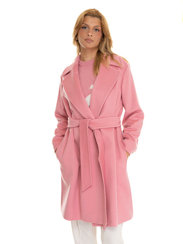 Max Mara Studio Women's Pink Tiger Wool Coat