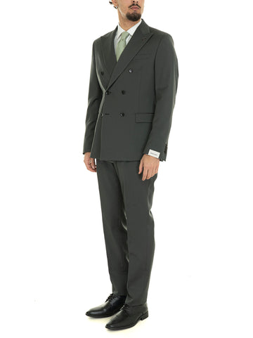 Paoloni Men's Lead Double Breasted Suit