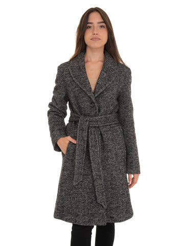 Pennyblack Women's 3 Button Rubbery Grey Coat