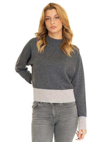 Maglia in lana Pale Grigio-bianco Pennyblack Donna