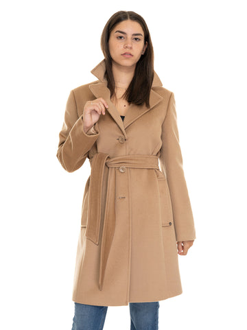 Pennyblack Women's 3 Button Vik Camel Coat