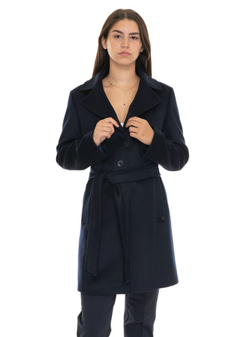 Pennyblack Women's Vik Blue 3 Button Coat