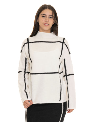 Maglia in lana Zenica Bianco-nero Pennyblack Donna