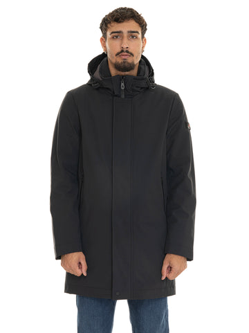 ALBALIK Black Peuterey Men's Hooded Jacket