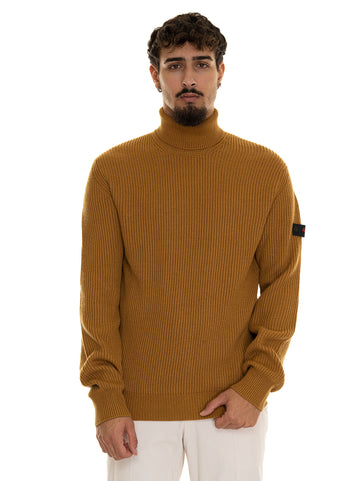 Pullover collo alto EVROS01 Senape Peuterey Uomo