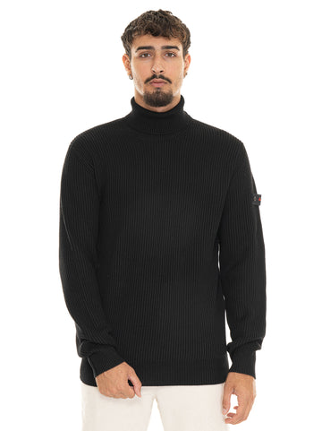 Pullover collo alto EVROS01 Nero Peuterey Uomo