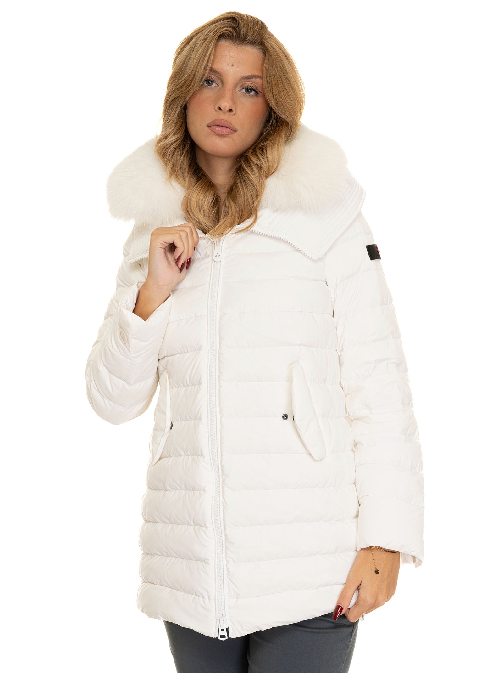 Outerwear Peuterey Italy Itokamlfur Quilted Jacket White Peuterey