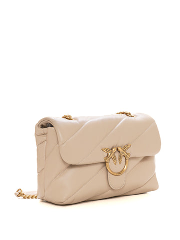 Borsa in pelle media Love puff Beige Pinko Donna