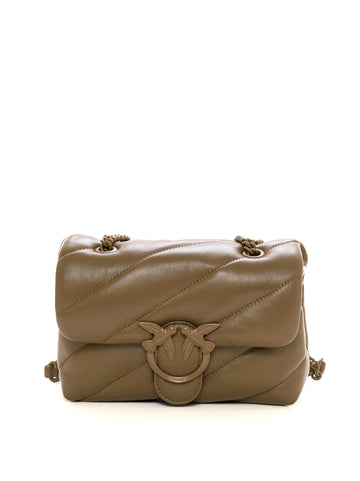 Borsa in pelle piccola Love puff-mini Verde Pinko Donna