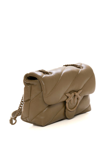 Borsa in pelle piccola Love puff-mini Verde Pinko Donna