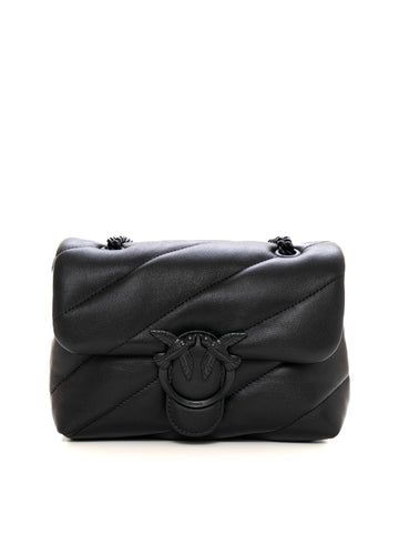 Borsa in pelle piccola Love puff-mini Nero Pinko Donna