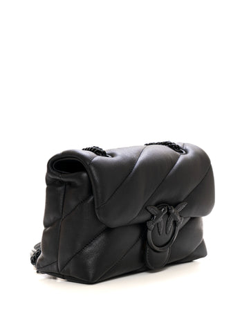 Borsa in pelle piccola Love puff-mini Nero Pinko Donna