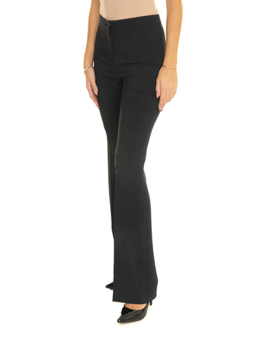 Pantalone morbido in cady Hulka Nero Pinko Donna