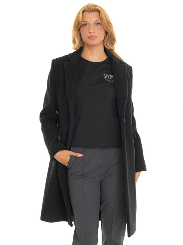 Cappotto 1 bottone Cambogia Nero Pinko Donna