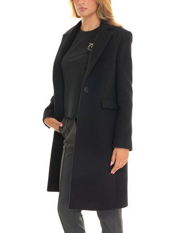 Cappotto 1 bottone Cambogia Nero Pinko Donna