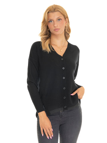 Cardigan Buttons Substance Black Pinko Women