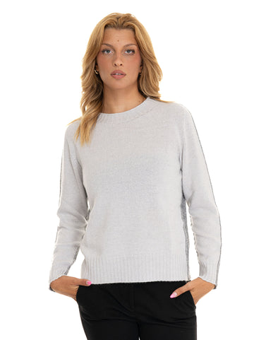 Maglia in lana Perla-grigio Quality First Donna