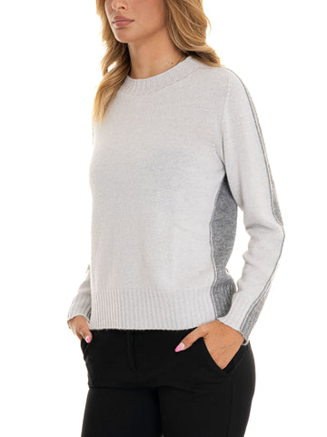 Maglia in lana Perla-grigio Quality First Donna