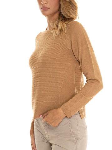 Quality First Women's Camel Wool Sweater