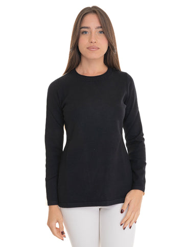 Maglia in viscosa Nero-bianco Quality First Donna