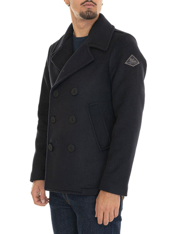 Cappotto doppio-petto CAPPOTTO MELTON Blu Roy Rogers Uomo