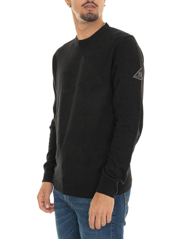 Roy Rogers Men's Black Crewneck Sweater