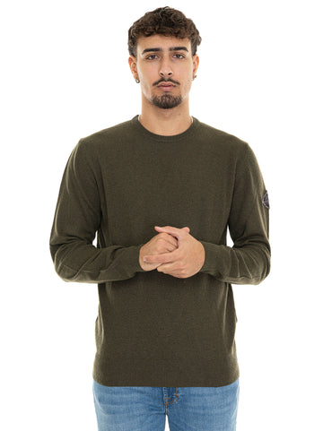 Maglia girocollo Verde militare Roy Rogers Uomo