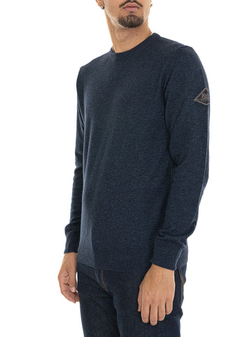 Roy Rogers Men's Denim Blue Crewneck Sweater