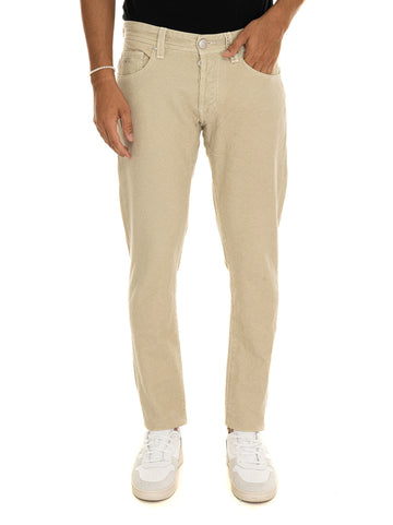 Pantalone 5 tasche LEONARDOBUTTONS Beige Tramarossa Uomo